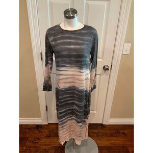 Dolan Left Coast Collection Gray & Pink Ombre Tie Dye Midi Dress, Size XS, NWT!!
